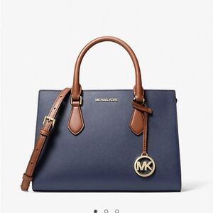 Michael Kors Two Tone Faux Leather Satchel